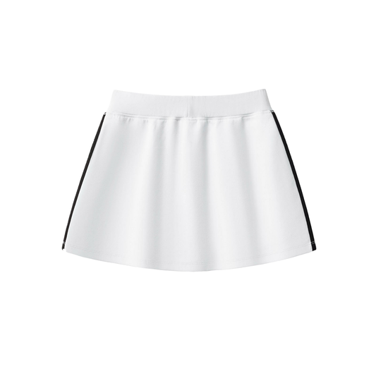 Taped Cooling Performance Short Skirt - White