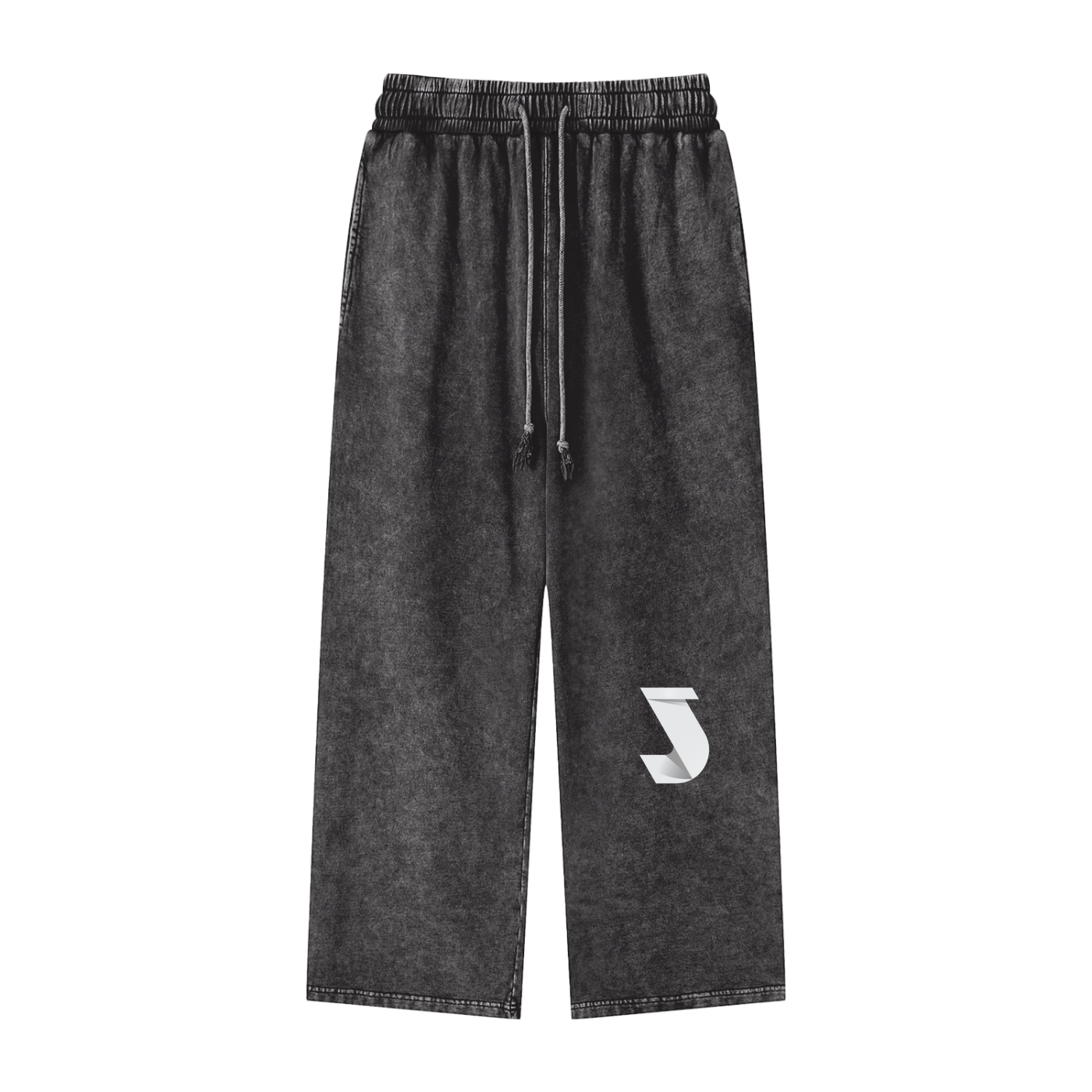 Acid Wash Straight Leg Pants - 360 GSM