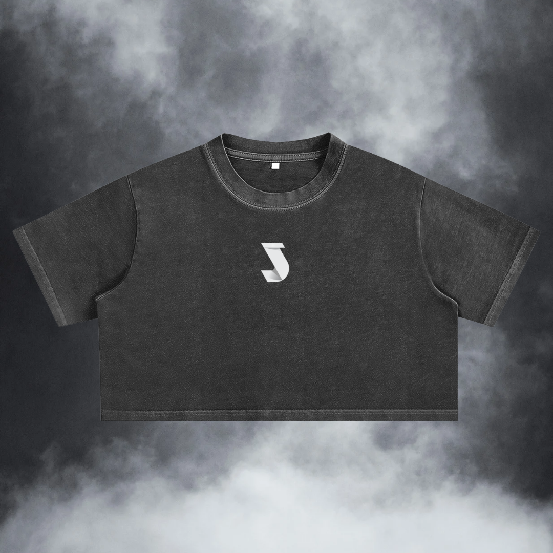 Women Snow Washed Crop Top