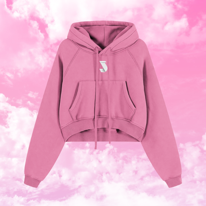 Cloud Fade Crop Hoodie - Women's