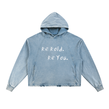 BBBY Vintage Washed Frayed-Hem Hoodie