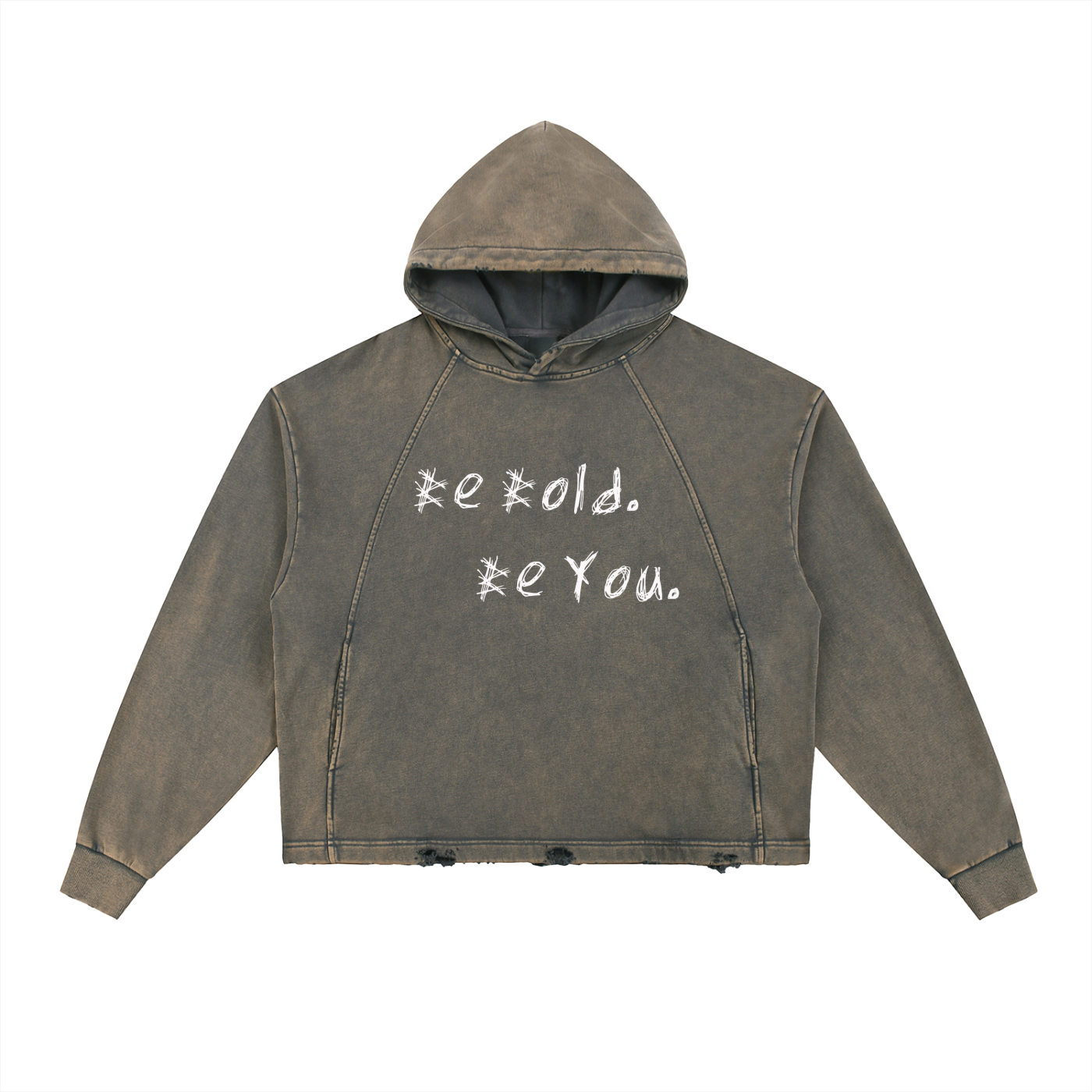 BBBY Vintage Washed Frayed-Hem Hoodie