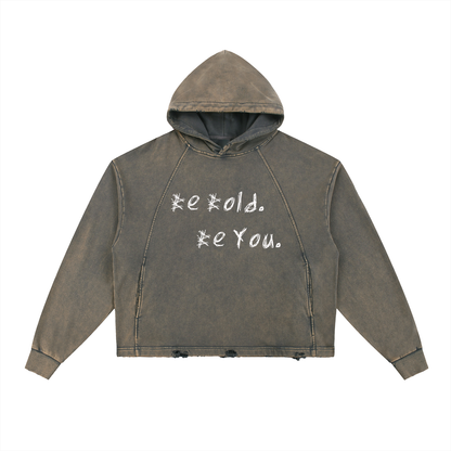 BBBY Vintage Washed Frayed-Hem Hoodie