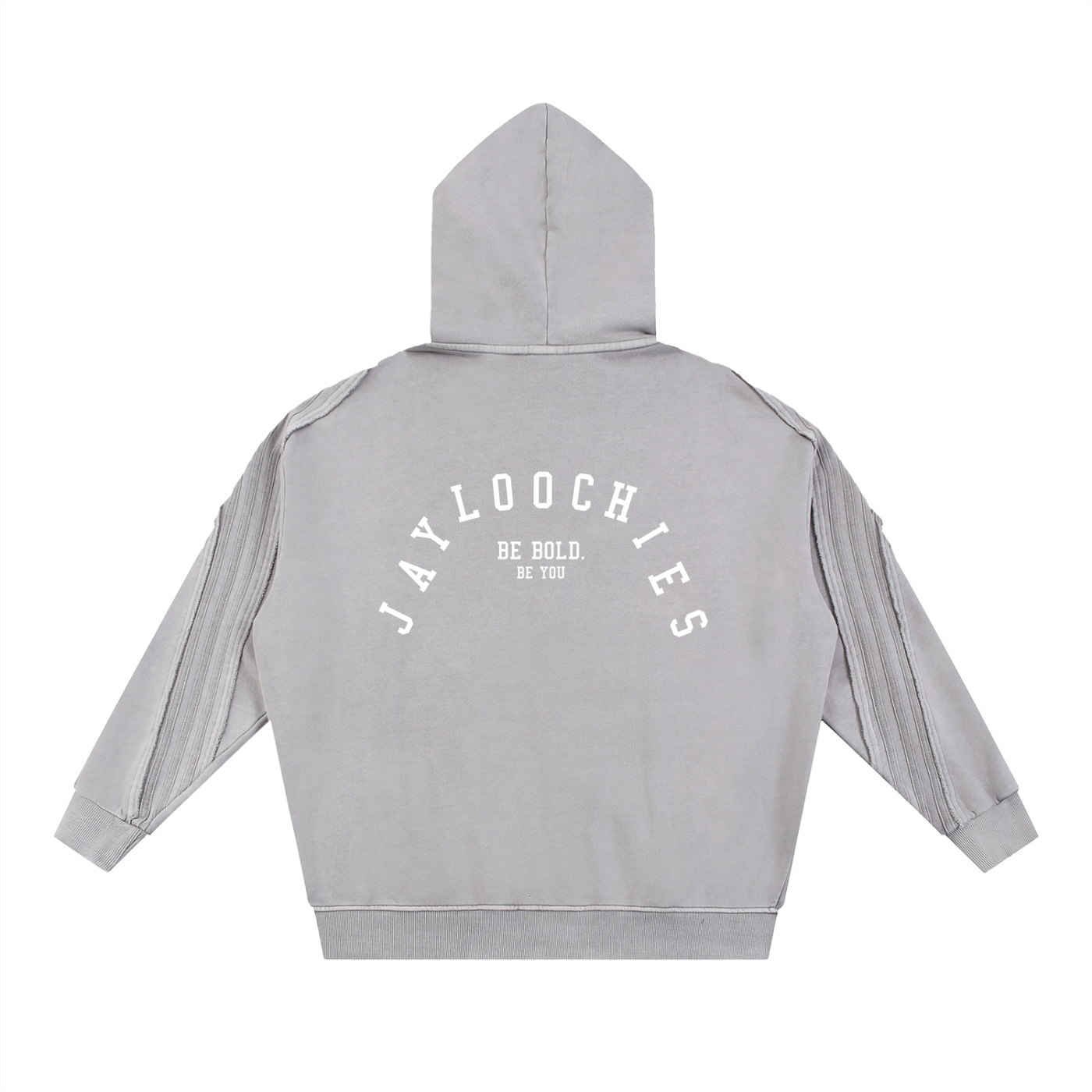 Raw Edge Zip-up Hoodie