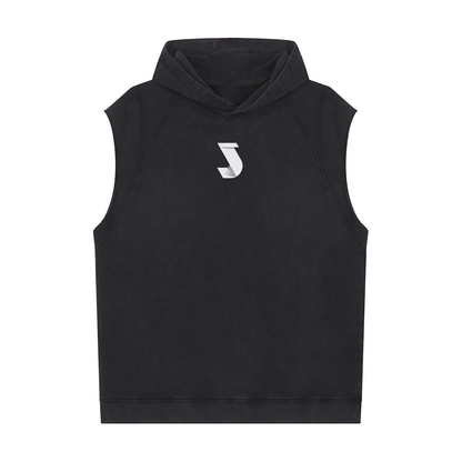 Snow Washed Sleeveless Hoodie
