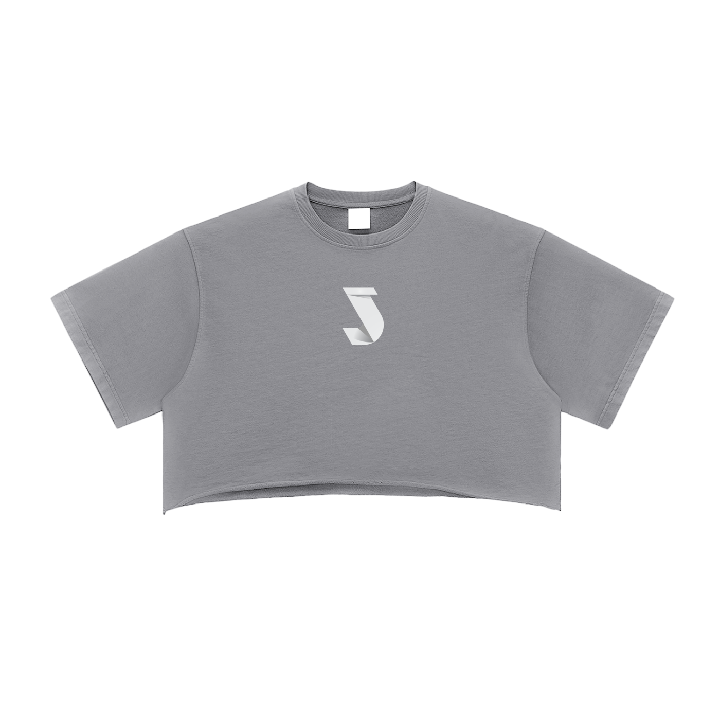 Snow Washed Raw Edge Crop Top