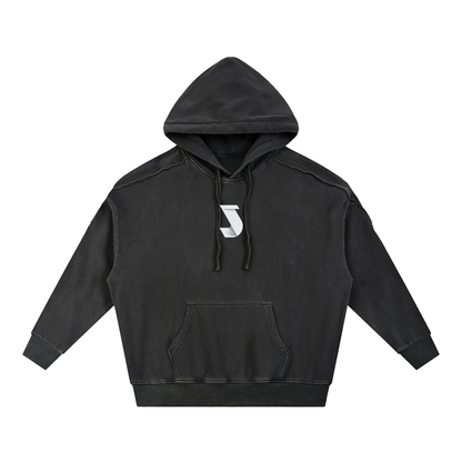 Raw Edge Pull Over Hoodie