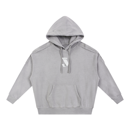 Raw Edge Pull Over Hoodie