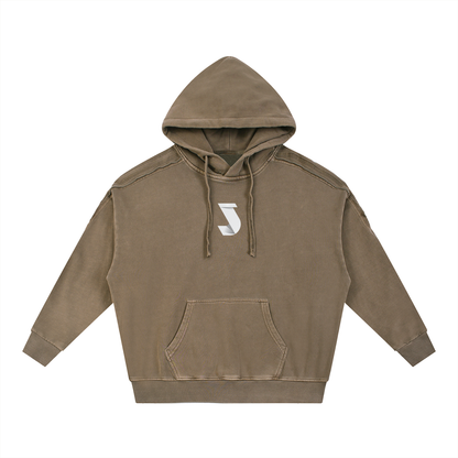 Raw Edge Pull Over Hoodie