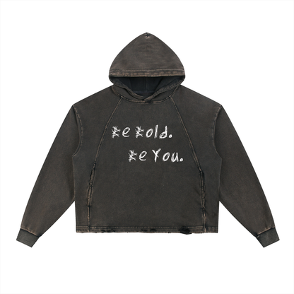 BBBY Vintage Washed Frayed-Hem Hoodie