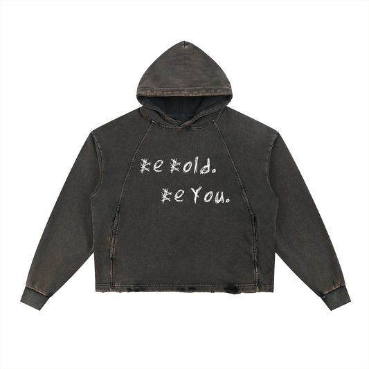 BBBY Vintage Washed Frayed-Hem Hoodie