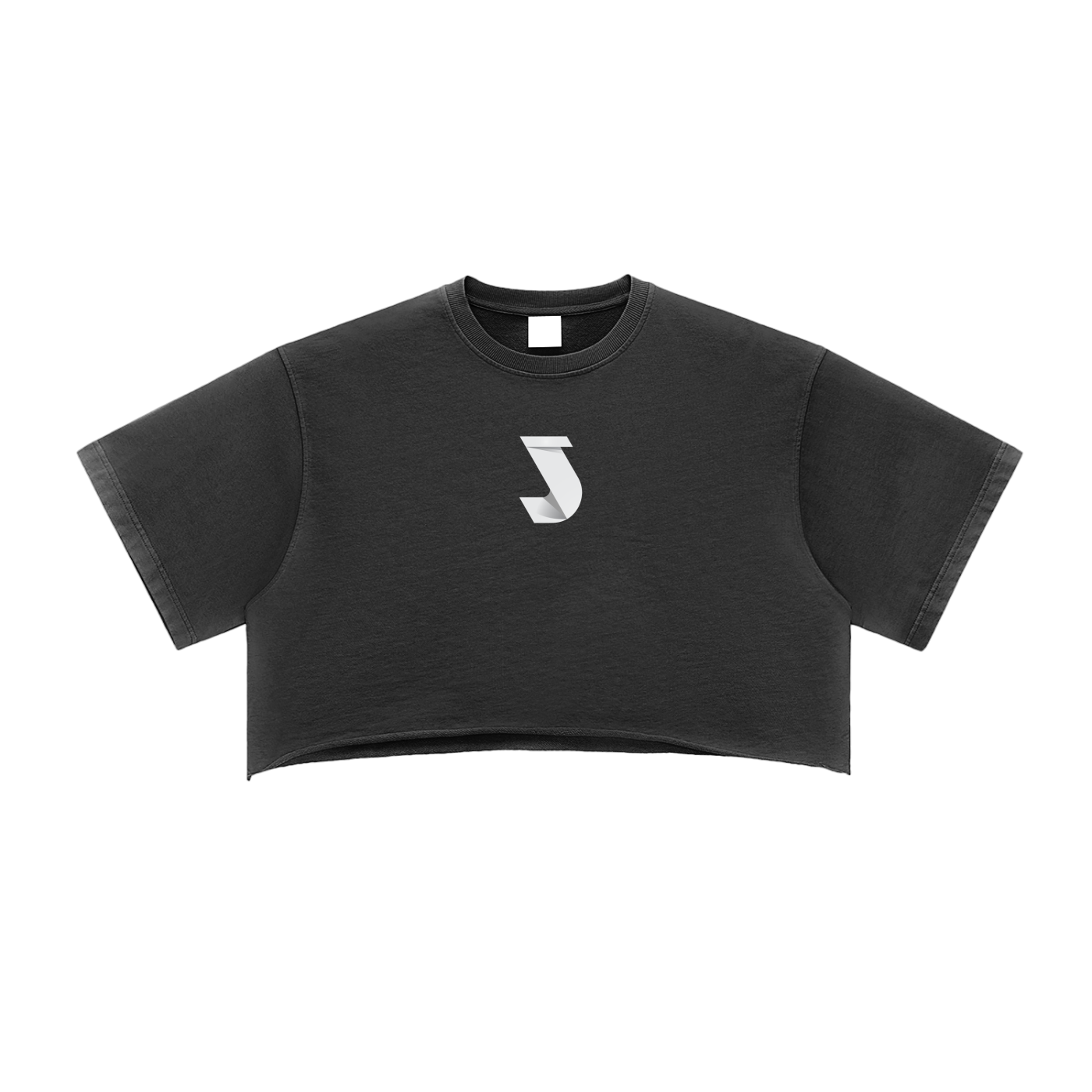 Snow Washed Raw Edge Crop Top