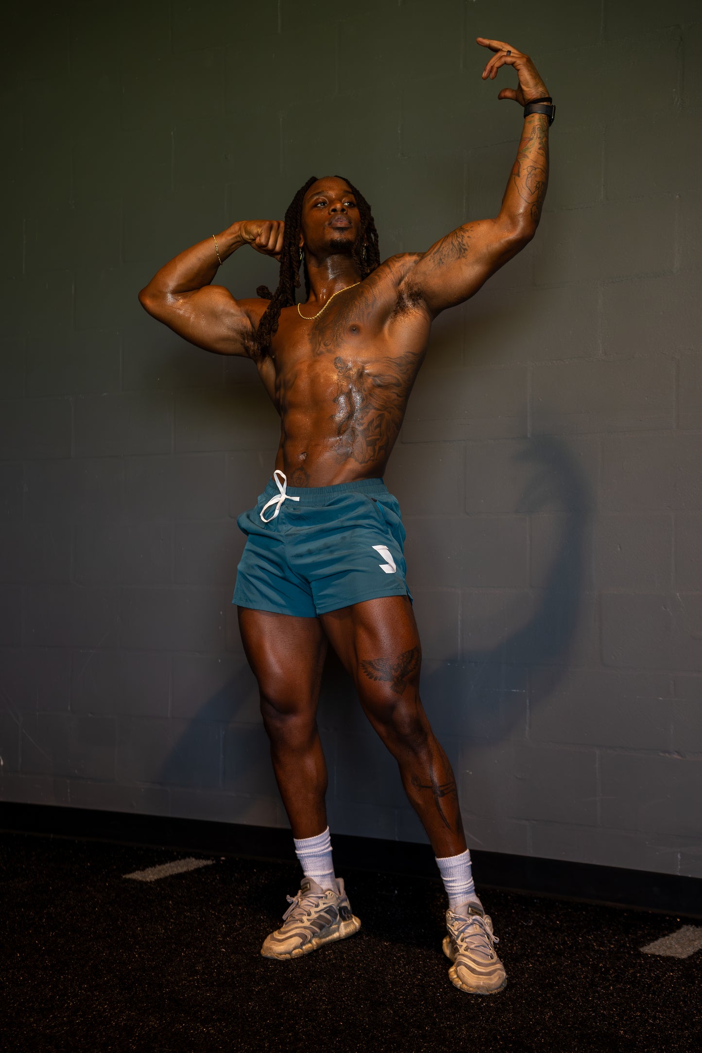 Blue Apex Performance Shorts 5” inseam