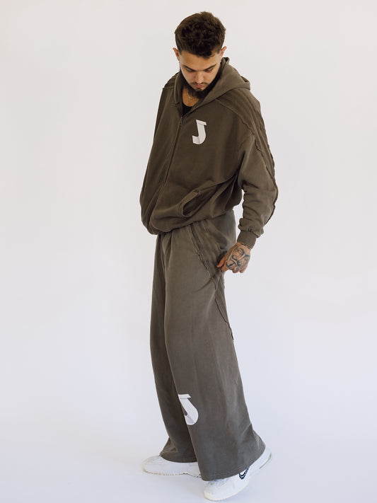 Raw Edge Snow Washed Sweatpants