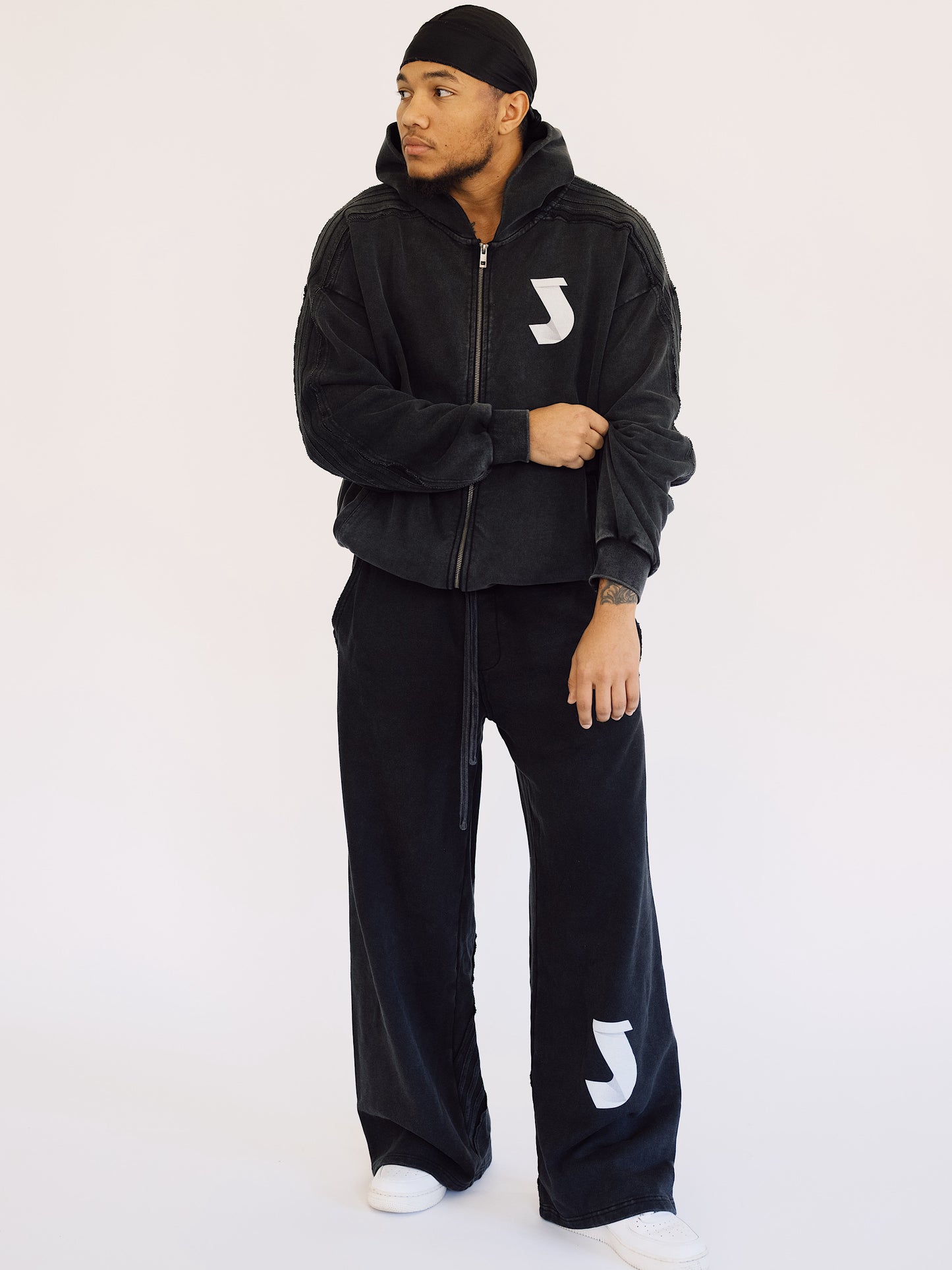 Raw Edge Full Set (Zip-up Hoodie + Sweatpants)