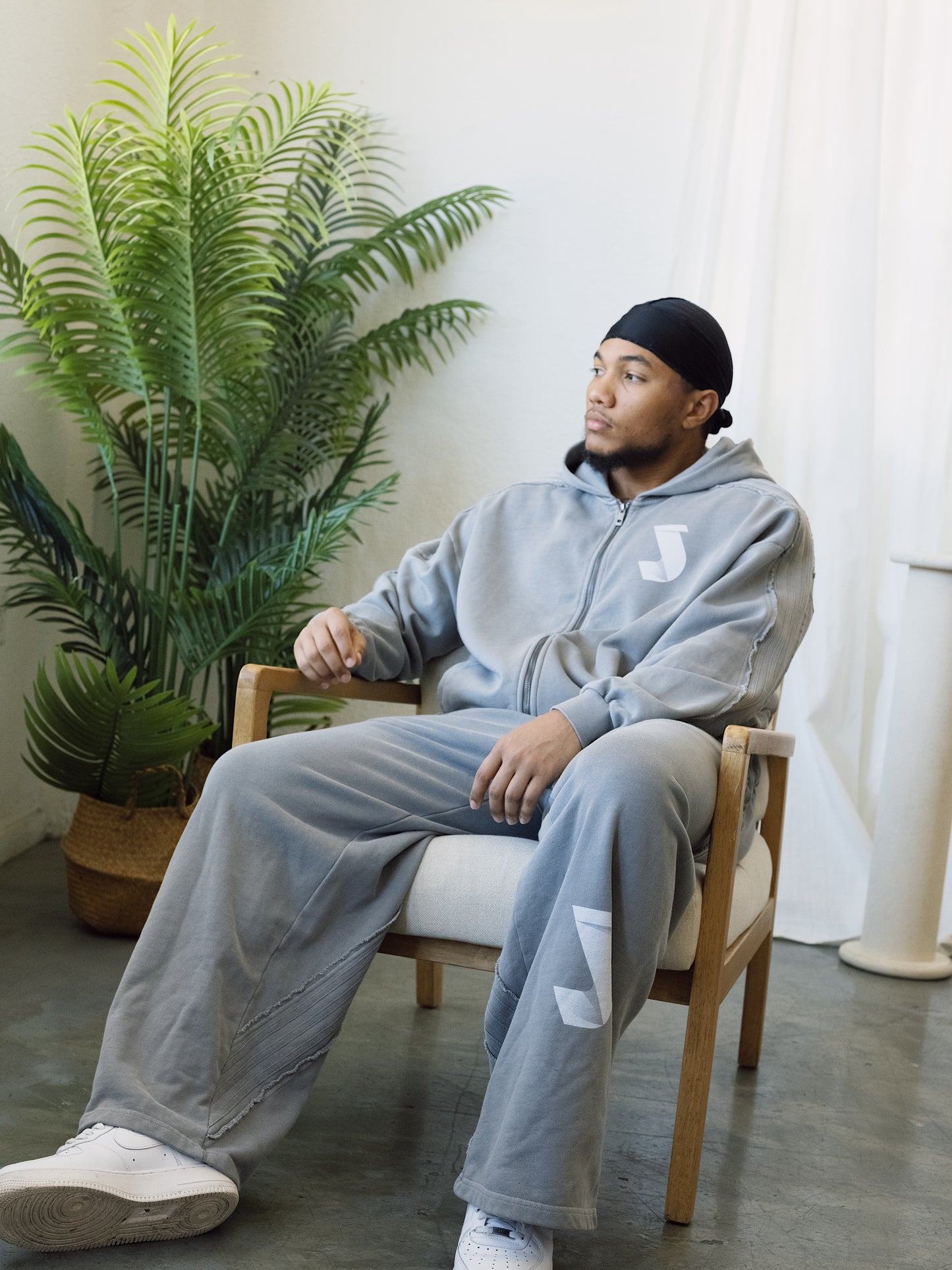 Raw Edge Full Set (Zip-up Hoodie + Sweatpants)