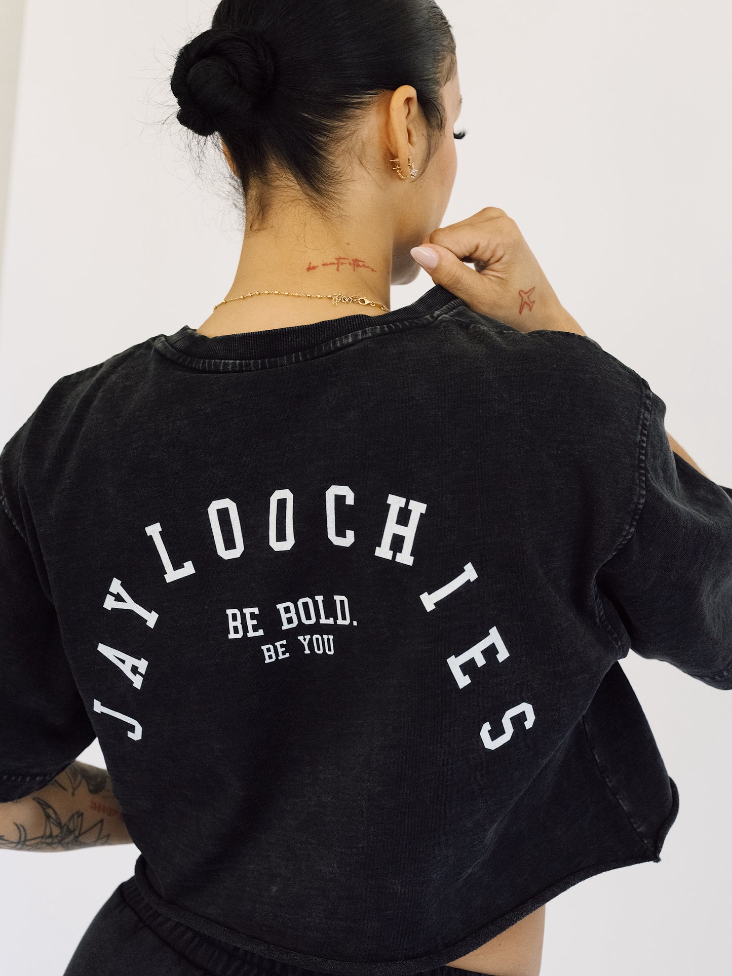 Snow Washed Raw Edge Crop Top