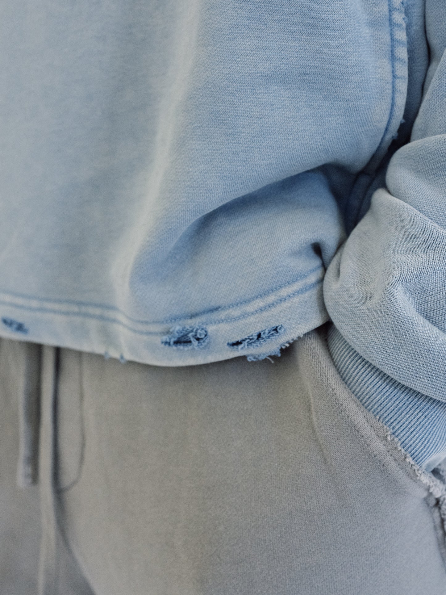 BBBY Vintage Washed Frayed-Hem Hoodie
