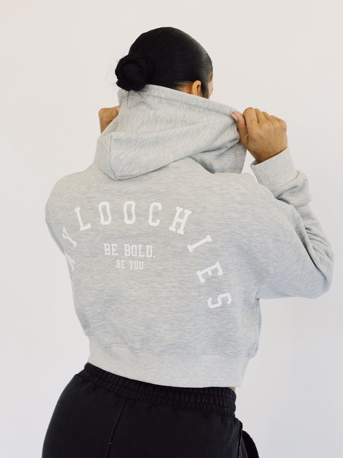 Essential Cropped Zip-Up Hoodie
