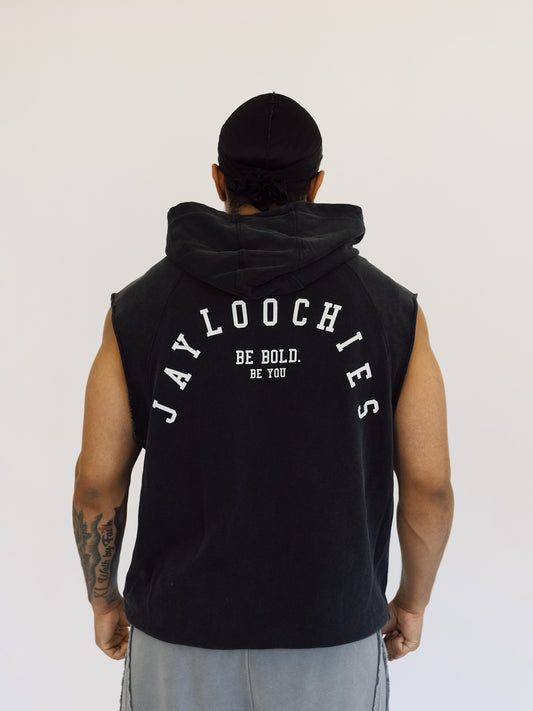 Snow Washed Sleeveless Hoodie