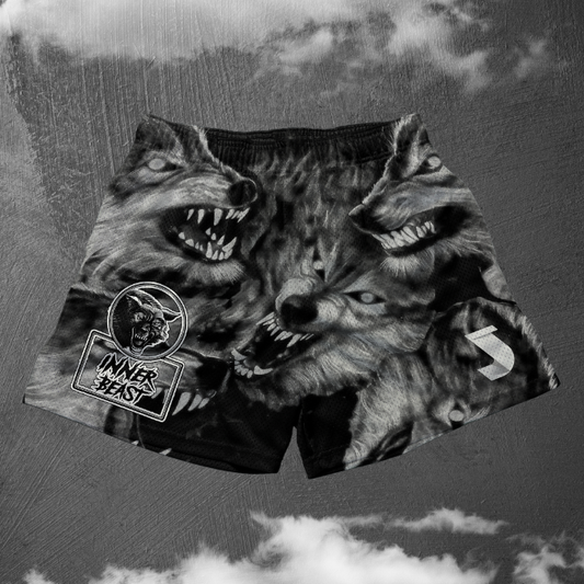 Wolf shadow realm inner beast mesh shorts