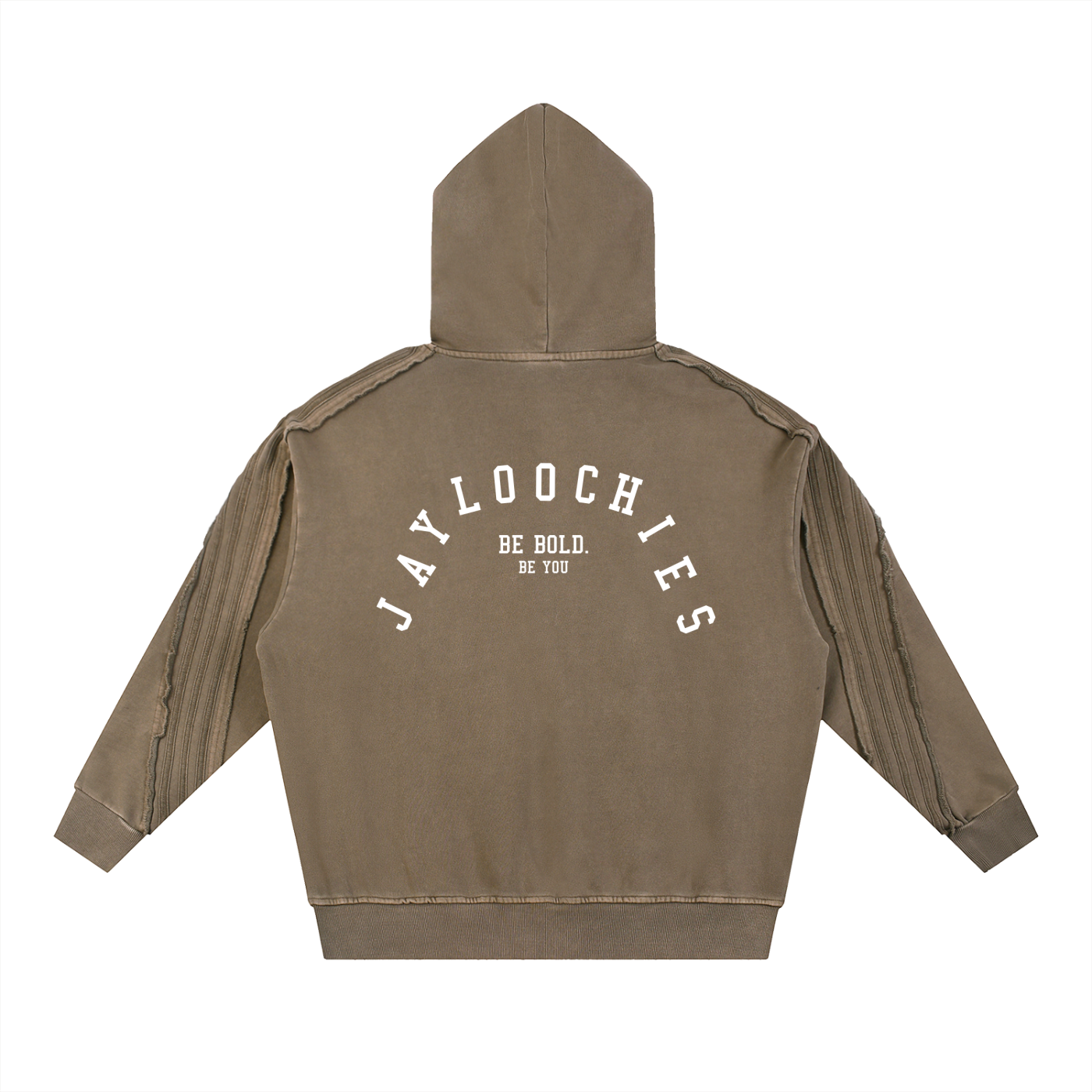 Raw Edge Pull Over Hoodie