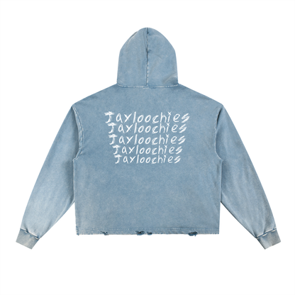 BBBY Vintage Washed Frayed-Hem Hoodie