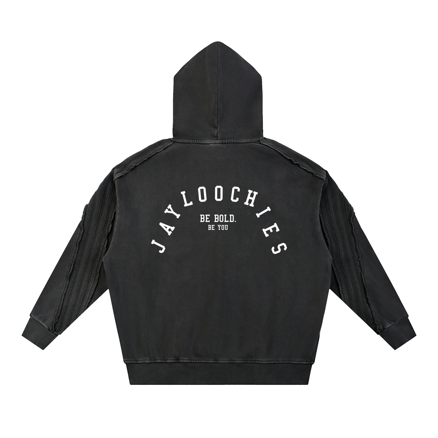 Raw Edge Pull Over Hoodie