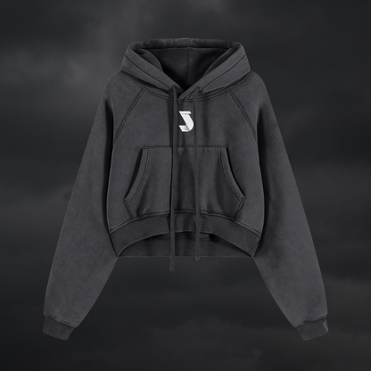 Cloud Fade Crop Hoodie - Women's