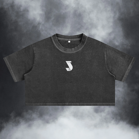 Women Snow Washed Crop Top