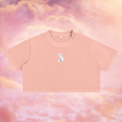 Women Snow Washed Crop Top