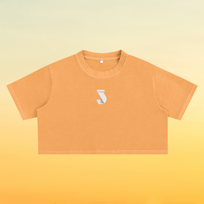 Women Snow Washed Crop Top